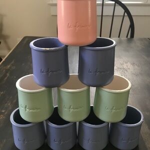 10 La Fermiere Empty Yogurt Crocks/Pots